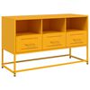 vidaXL TV Cabinet Mustard Yellow Steel 39.4 x 15.4 x 23.8 in TV Cabinet