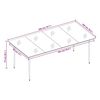 vidaXL Garden Dining Set Black, Cream white