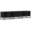 vidaXL TV Cabinet Black Engineered wood, metal Large TV Cabinet
