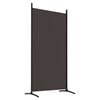 vidaXL 4-Panel Room Divider Brown 136.2"x70.9" Fabric