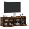 vidaXL TV Wall Cabinet Set of 2 Smoked Oak Engineered Wood