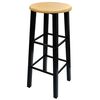 vidaXL Bar Table and Stool Black and Beige Wood and Steel Compact