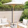 vidaXL Garden Parasol Cream White Ø 270 x 260 cm Bamboo