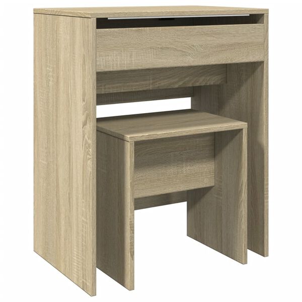 vidaXL Dressing Table Sonoma Oak Engineered Wood Medium Dressing Table
