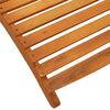 vidaXL Sun lounger Reclining 2-person 3 pcs Brown Solid Acacia wood