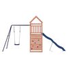 vidaXL Outdoor Playset Natural wood, Blue Solid Douglas wood, Polypropylene