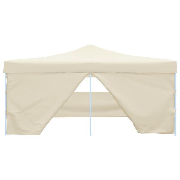 vidaXL Folding Gazebo with 4 Sidewalls 16.4'x16.4' Cream