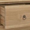 vidaXL Chest of Drawers Natural Teak Solid Teak Wood, Brass Medium