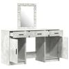 vidaXL Dressing Table Grey 19.69 x 16.14 x 53.15 in Engineered Wood