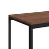 vidaXL Side Table Black and brown Engineered wood, Iron Compact Portable