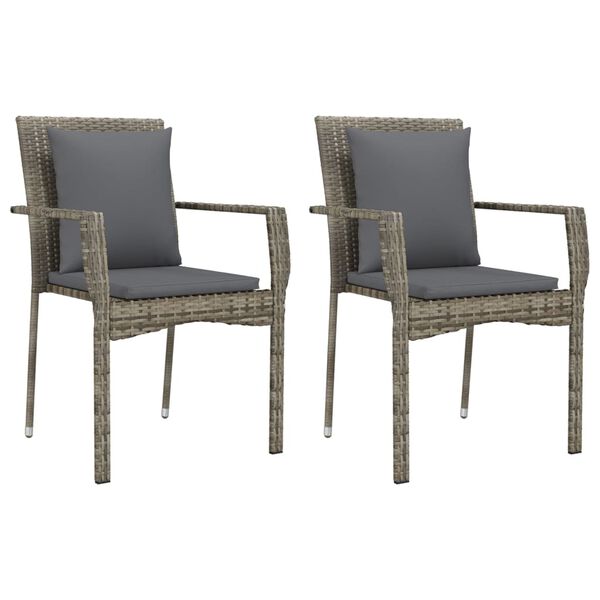vidaXL Garden Dining Set Black and gray