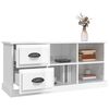 vidaXL TV Cabinet High gloss white Engineered wood 40.2 x 14.0 x 18.7 in
