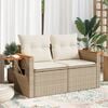 vidaXL Garden Sofa Beige