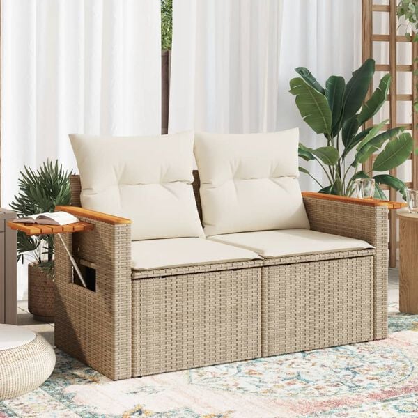 vidaXL Garden Sofa Beige