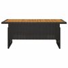vidaXL Garden Table Black Solid Acacia wood Medium Height-Adjustable