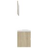 vidaXL Bathroom Furniture Set Sonoma oak Sonoma oak engineered wood, ceramic