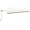 vidaXL Retractable Awning Cream Powder-coated aluminum Large Retractable