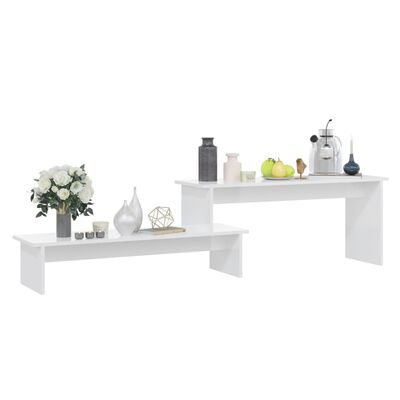 vidaXL TV Stand High Gloss White 70.9"x11.8"x16.9" Engineered Wood