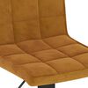 vidaXL Bar Stool Set of 2 Brown Velvet, Steel Height-Adjustable Swivel