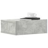 vidaXL Floating Nightstand Concrete Grey Engineered wood Compact