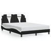vidaXL Bed Frame Black and White