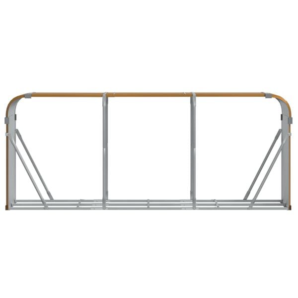 vidaXL Log Holder Wood Look 92.1"x17.7"x39.4" Galvanized Steel