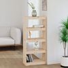 vidaXL Book Cabinet Natural pine Solid Pine Wood Medium Book Cabinet