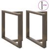 vidaXL Dining Table Legs T-Shaped&nbsp;2 pcs Natural Steel 39.4 x 13.8 x (28.3-28.7) " Steel