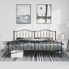 vidaXL Bed Frame Black Powder-Coated Steel Double Bed Frame