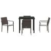 vidaXL Garden Dining Set 5 pcs Brown Poly rattan