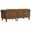 vidaXL Sofa Brown Faux suede leather (100% polyester), plywood, solid wood