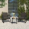 vidaXL Garden Armchair Black Poly Rattan Standard Durable Armchair