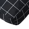 vidaXL Pallet Cushion Black Check Pattern 100% polyester 31.5 in x 15.7 in