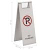 vidaXL Folding Parking Sign Stainless Steel