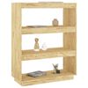 vidaXL Book Cabinet Pine Solid pine wood Medium Book Cabinet