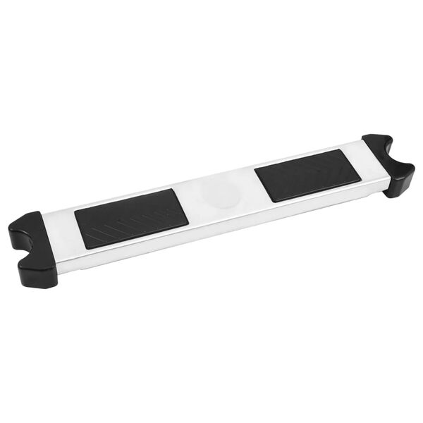 vidaXL Pool Ladder Step Silver and black 304 Stainless Steel, Plastic