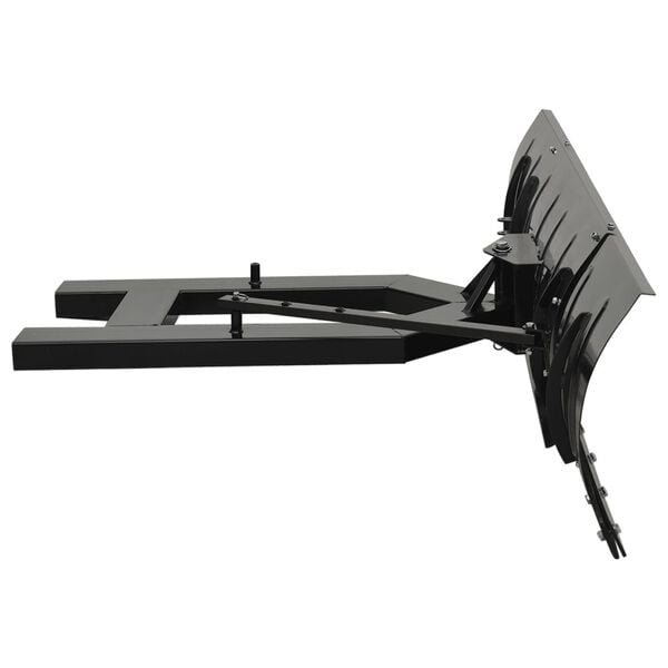 vidaXL Snow Plow Black Powder-coated steel, rubber Large