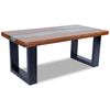 vidaXL Coffee Table Multicolour Solid teak and mango wood with clear resin
