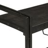 vidaXL Bookcase Black Solid rough mango wood, powder-coated steel Medium