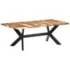 vidaXL Dining Table Honey Solid Acacia Wood Large Industrial
