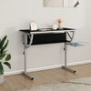 vidaXL Craft Desk Black and Grey Engineered Wood, Powder-Coated Steel