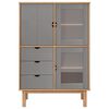 vidaXL Highboard Brown Solid pine wood, engineered wood