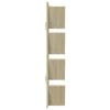 vidaXL Wall Bookshelf Sonoma Oak Engineered Wood 13x6.3x35.4 in