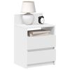 vidaXL Bedside Cabinet Set of 2 White Engineered wood Standard