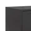 vidaXL Bedside Cabinet Set of 2 Black Steel Standard Bedside Cabinet