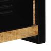 vidaXL TV Cabinet Black and Brown Solid rough mango wood, iron Medium