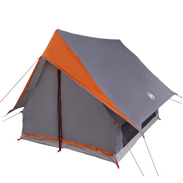 vidaXL Tents with Roof Gray and orange 220 x 233 x 184 cm Polyester