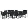 vidaXL Garden Dining Set Black