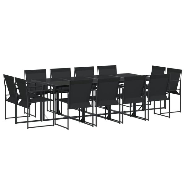 vidaXL Garden Dining Set Black