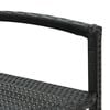 vidaXL Bar Stool Set of 4 Black PE Rattan, Powder-Coated Steel Standard